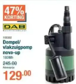 Cevo DAB Dompel/ vlakzuigpomp nova-up 180Mh aanbieding