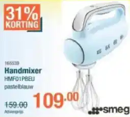 Cevo Smeg Handmixer HMF01PBEU pastelblauw aanbieding