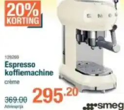 Cevo Smeg Espresso koffiemachine crème aanbieding