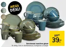 Xenos Serviesset reactive glaze aanbieding