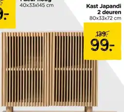Xenos Kast Japandi 2 deuren aanbieding
