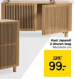 Xenos Kast Japandi 2 deuren laag aanbieding