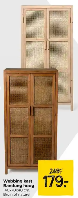 Xenos Webbing kast Bandung hoog aanbieding