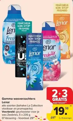 Carrefour Lenor Gamma wasverzachters aanbieding