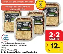Carrefour Verse lasagne bolognese Traiteur Trattoria Carrefour aanbieding