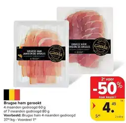 Carrefour Brugse ham gerookt aanbieding
