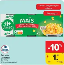 Carrefour Set mais Carrefour aanbieding