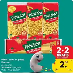 Carrefour Panzani Pasta, saus en pesto aanbieding