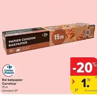 Carrefour Rol bakpapier Carrefour aanbieding