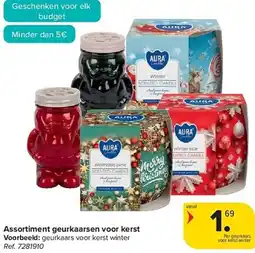 Carrefour Assortiment geurkaarsen voor kerst aanbieding