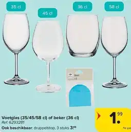 Carrefour Voetglas of beker aanbieding