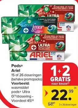 Carrefour Ariel pods aanbieding