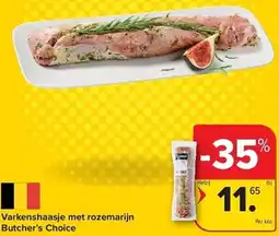 Carrefour Varkenshaasje met rozemarijn Butcher's Choice aanbieding
