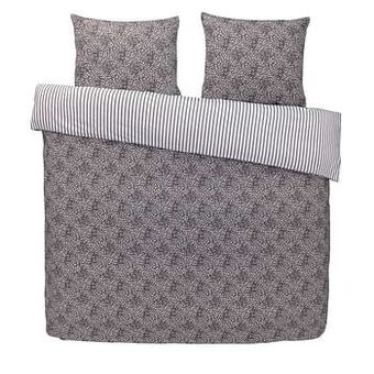 Leen Bakker Royal dekbedovertrek Reza - zwart/wit - 240x250 cm - Leen Bakker aanbieding
