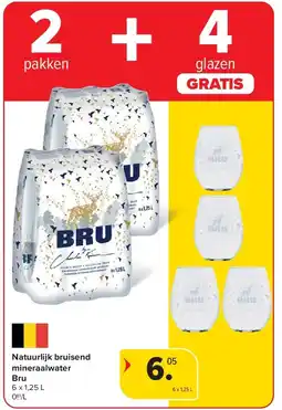 Carrefour Natuurlijk bruisend mineraalwater Bru aanbieding