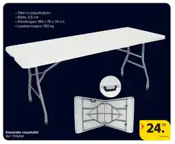 Carrefour Klassieke vouwtafel aanbieding