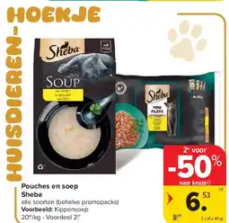 Carrefour Pouches en soep Sheba aanbieding