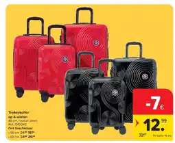 Carrefour Trolleykoffer op 4 wielen aanbieding