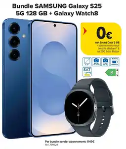 Carrefour Bundle SAMSUNG Galaxy S25 5G 128 GB + Galaxy Watch8 aanbieding