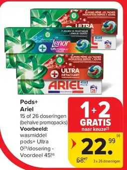Carrefour Pods+ Ariel aanbieding
