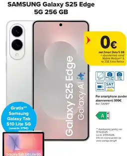 Carrefour SAMSUNG Galaxy S25 Edge 5G 256 GB aanbieding