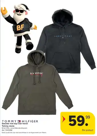 Carrefour Sweater met kap voor heren Tommy Jeans aanbieding