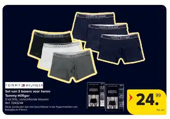 Carrefour Set van 3 boxers voor heren Tommy Hilfi ger aanbieding