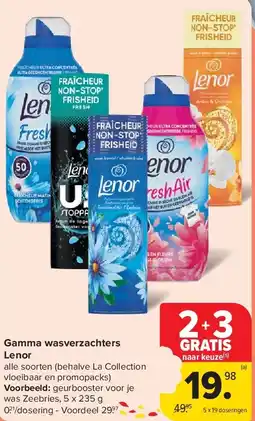 Carrefour Gamma wasverzachters Lenor aanbieding