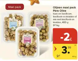 Carrefour Market Olijven maxi pack Père Olive aanbieding
