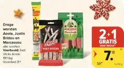 Carrefour Market Droge worsten Aoste, Justin Bridou en Marcassou aanbieding