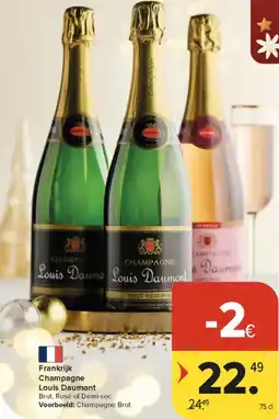 Carrefour Market Frankrijk Champagne Louis Daumont aanbieding