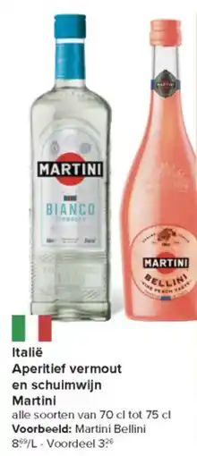 Carrefour Market Italië Aperitief vermout en schuimwijn Martini aanbieding