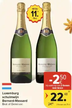 Carrefour Market Luxemburg schuimwijn Bernard Massard aanbieding