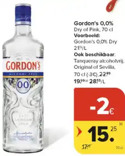 Carrefour Market Gordon's 0,0% aanbieding