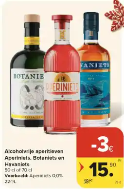 Carrefour Market Alcoholvrije aperitieven Aperiniets, Botaniets en Havaniets aanbieding