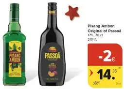Carrefour Market Pisang Ambon Original of Passoã 17% aanbieding