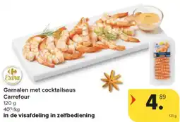 Carrefour Market Garnalen met cocktailsaus Carrefour aanbieding