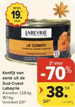 Carrefour Market Konfijt van Eend Uit De Sud Ouest Labeyrie aanbieding