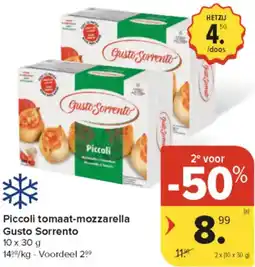Carrefour Market Piccoli tomaat-mozzarella Gusto Sorrento aanbieding