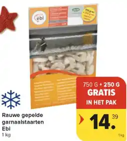 Carrefour Market Rauwe Gepelde Garnaalstaarten Ebi aanbieding