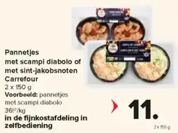 Carrefour Market Pannetjes met Scampi Diabolo of met Sint Jakobsnoten Carrefour aanbieding