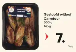 Carrefour Market Gestoofd witloof Carrefour 500 g 14/kg aanbieding