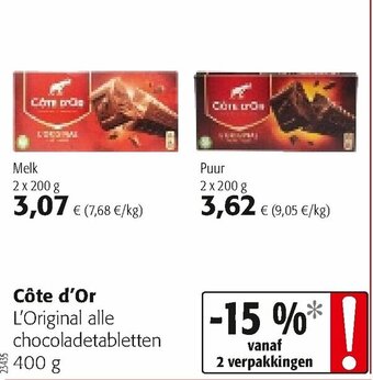 Colruyt Cote d'Or aanbieding