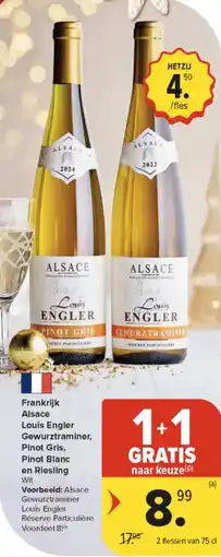 Carrefour Market Frankrijk Alsace Louis Engler Gewurztraminer, Pinot Gris, Pinot Blanc en Riesling Wit aanbieding