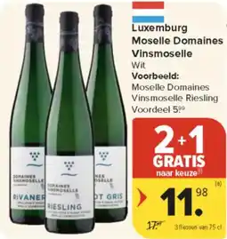 Carrefour Market Luxemburg Moselle Domaines Vinsmoselle Wit aanbieding