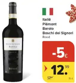Carrefour Market Italië Piëmont Barolo Boschi dei Signori aanbieding