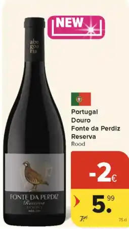 Carrefour Market Portugal Douro Fonte da Perdiz Reserva Rood aanbieding