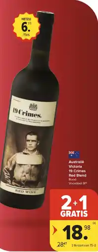 Carrefour Market Australië Victoria 19 Crimes Red Blend Rood aanbieding