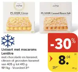 Carrefour Market IJstaart met macarons Lenôtre aanbieding