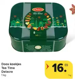 Carrefour Market Doos koekjes Tea Time Delacre aanbieding